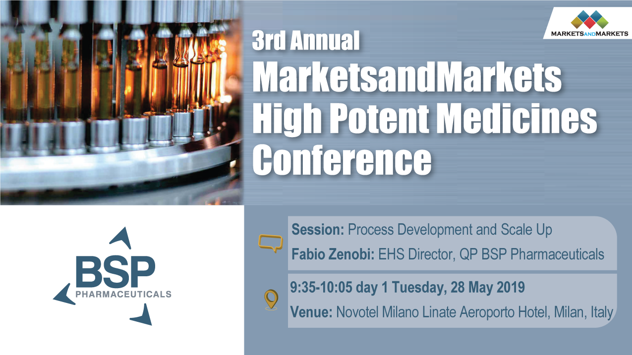 3rd Annual Markets and Markets High Potent Medicines Conference