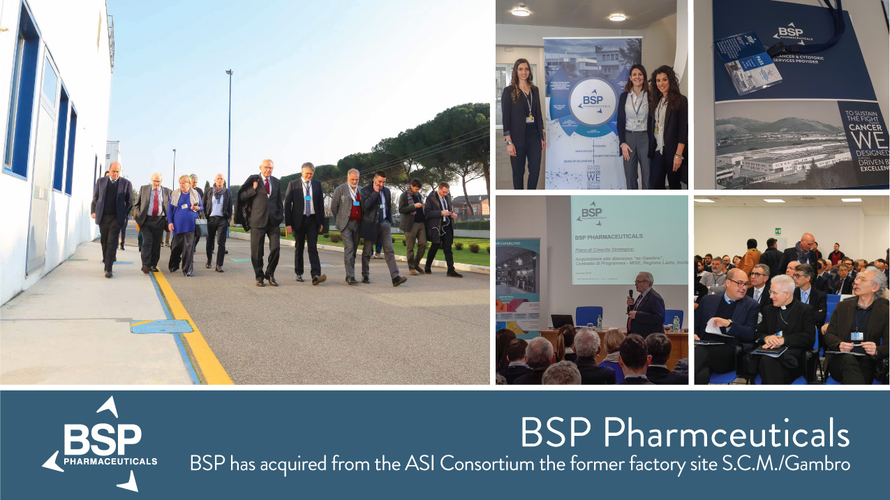 BSP Pharmaceuticals S.p.A. -  Press Conference to presentation new industrial plan developed with the acquisition of the former factory site S.C.M./Gambro